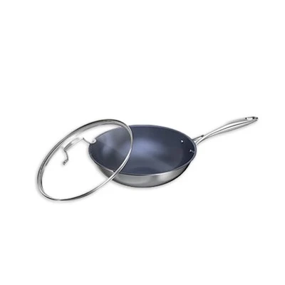Wok trimetálico de titanio de 34 cm