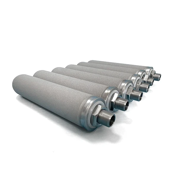 Tubo de filtro poroso sinterero de titanio en polvo